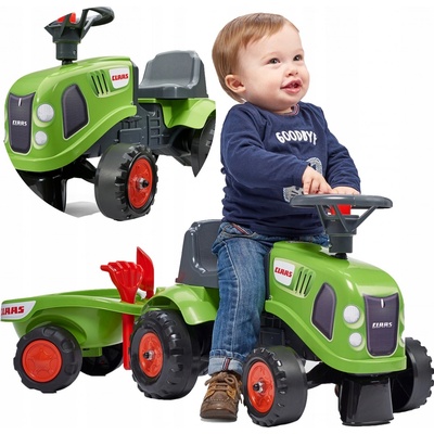 Falk Baby Claas Axos 1012C s vlečkou