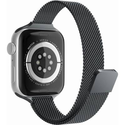 Techsuit Remienok na hodinky W034 - Apple Watch 1/2/3/4/5/6/7/8/SE/SE 2/Ultra 42/44/45/49 mm - čierny KF239501