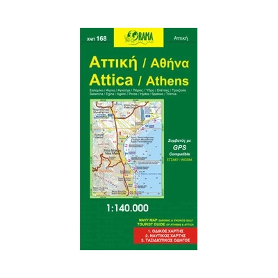 mapa Attica, Athens 1:140 t.