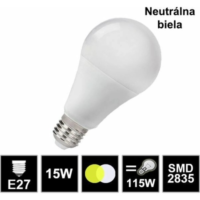 LEDprodukt LED žiarovka E27 15W SMD2835 neutrálna biela