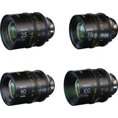 DZO Optics DZOFilm Vespid 4 Lens Kit PL (25,75,100 T2.1. Macro 90 T2.8)