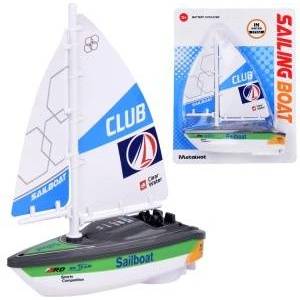 Jokomisiada Colorful Sailboat battery operated water boat for children ZA5234