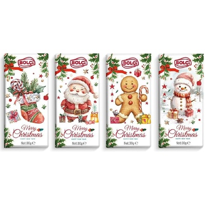 Bolci Chocolates Bolci Vánoční čokoládky mix designů 30 g