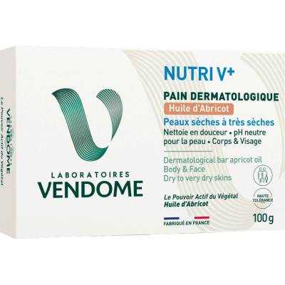 Vendome Nutri V+ dermatologické mydlo s marhuľovým olejom 100 g