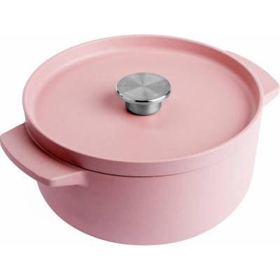 KitchenAid Kastrol litinový s poklicí 22cm/3,3l růžová matná