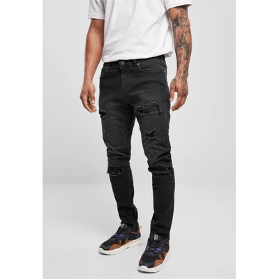 Urban Classics pánské džíny Heavy Destroyed černé