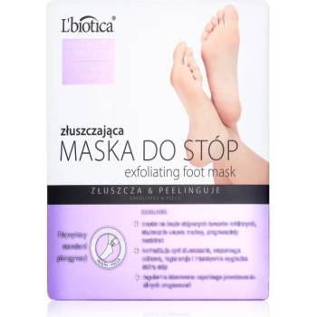 L’biotica Masks ексфолиращи чорапи за омекотяване и хидратиране кожата на краката. 1 чифт