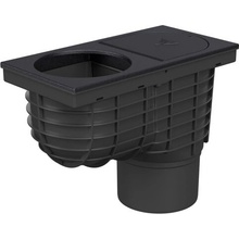 Chuděj Lapač strešných splavenín D125 spodný pre zvod 100 mm liatina