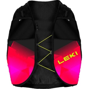 Leki Раница за трейл бягане Leki Trail Running Quiver Vest 6 Trail running backpack - Black / Bright Red / Neonpink - размер S/M (504-1381-0111)