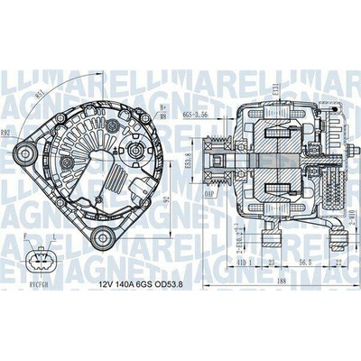 Alternátor MAGNETI MARELLI 063731406710