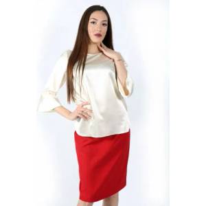 mar. fashion Официална блуза с ръкав 7/8 и странични цепки (02513-13a-02)