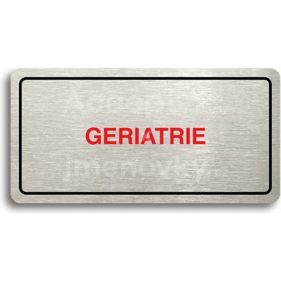 ACCEPT Piktogram GERIATRIE - stříbrná tabulka - barevný tisk