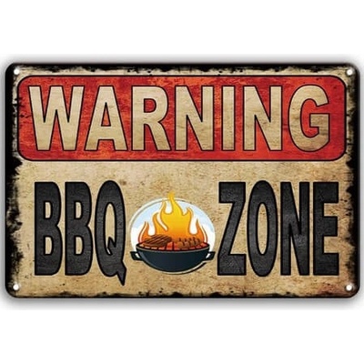Ceduľa Warning - BBQ Zone