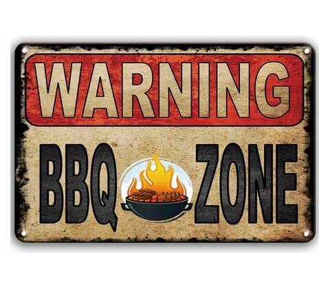 Ceduľa Warning - BBQ Zone