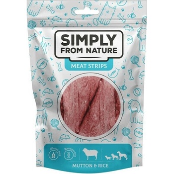 SIMPLY FROM NATURE Meat Strips Baranie stripsy s ryžou pre psov 80 g