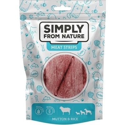 SIMPLY FROM NATURE Meat Strips Baranie stripsy s ryžou pre psov 80 g