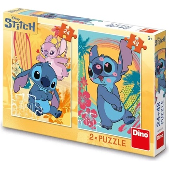 Dino - Puzzle 2v1 Stitch in love - 40 - 99 piese