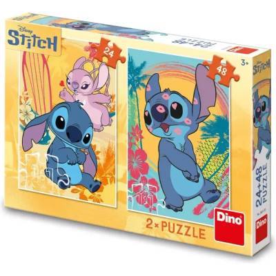 Dino - Puzzle 2v1 Stitch in love - 40 - 99 piese