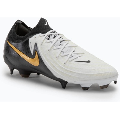 Nike Мъжки футболни обувки Nike Phantom GX II Pro FG white/metallic gold coin/black