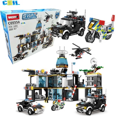 Lebula Stavebnice policejní stanice + vozidla 1261 ks