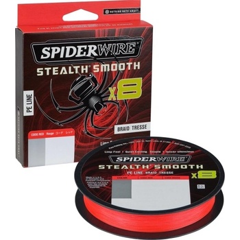 SPIDERWIRE - Splietaná šnúra Stealth Smooth 8 Červená 300 m 0,13 mm 12,7 kg