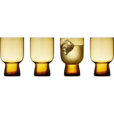 LyngbyGlas Sorrento Чаши 300 мл кехлибарени, 4 бр (32748)