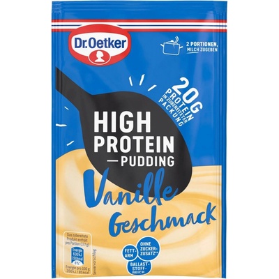 Dr. Oetker Pudinkový prášek s vysokým obsahem proteinu s vanilkovou příchutí 55 g