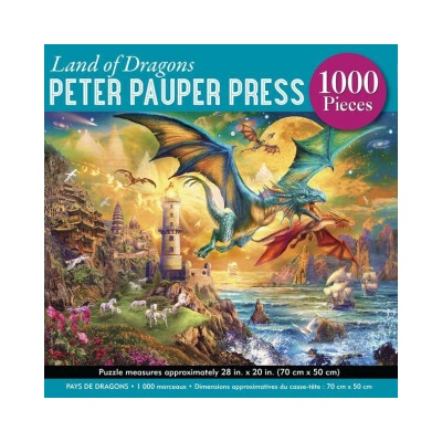 Jigsaw Land of Dragons Gold Foil Highlights 1000 dílků