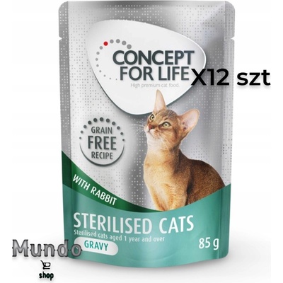 Concept for Life Sterilised Cats kuracie 12 x 85 g