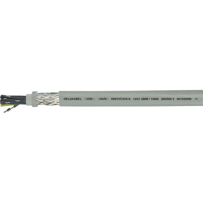 Helu H05VVC4V5-K (NYSLYCYÖ-JZ) 13060-500 riadiaci kábel 3 G 0.50 mm² 500 m sivá