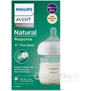 Avent Philips fľaša Natural Response sklenená transparentní 120 ml