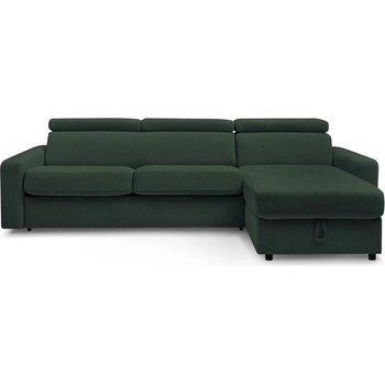 Bobochic Тъмнозелен разтегателен ъглов диван (променлив) Monaco - Bobochic Paris (WT-LUZZ-NRPU-W_1 P1244 N.CZ)