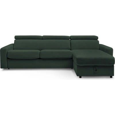 Bobochic Тъмнозелен разтегателен ъглов диван (променлив) Monaco - Bobochic Paris (WT-LUZZ-NRPU-W_1 P1244 N.CZ)