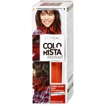 L'Oréal Colorista Washout vymývající se barva na vlasy Red 2 Week Color Vivid 10-15 Shampoos 80 ml