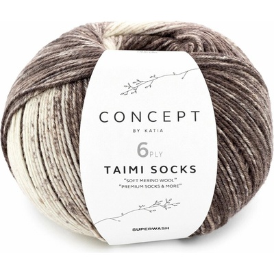 TAIMI SOCKS Katia Farby TAIMI SOCKS: 100 hnedá
