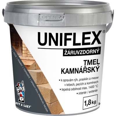 Uniflex kamenársky tmel, žiaruvzdorný tmel, 1,8 kg