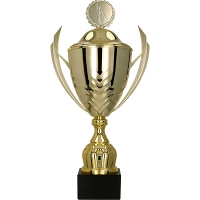 Kovový pohár s poklicí Zlatý 47 cm 18 cm