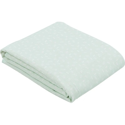 KikkaBoo Лятно двупластово одеяло от муселин KikkaBoo - Leaves Mint, 100 х 100 cm (31103010064)