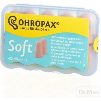 Ohropax SOFT Ušné vložky v plastovom obale 10 ks