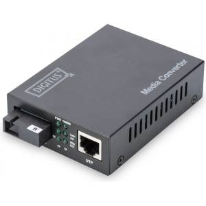 DIGITUS DN-82123 мрежов медиен конвертор 1000 Мбит/с 1550 nm Единичен режим Черен (DN-82123)