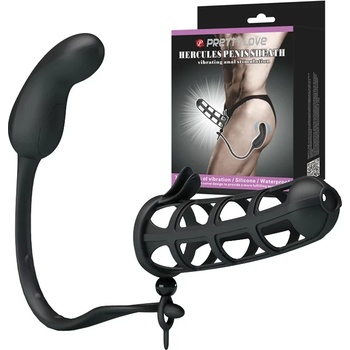 Пенис ръкав с вибриращ простатен стимулатор - Hercules Penis Sheath II (DEBRA01527)