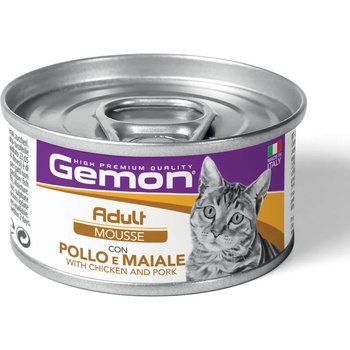 Gemon Cat Adult Chicken and Pork мус за котки - 0.085кг