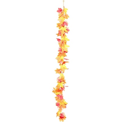 Podzimní umělá girlanda Javor oranžová, 170 cm