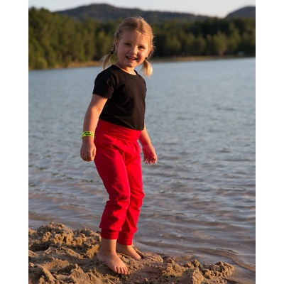JOŽÁNEK Dětské baggy tepláky LEHKÉ červené