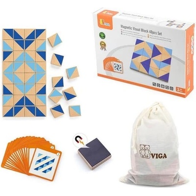 Dřevěné magnetické tangramy