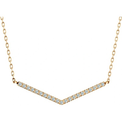 Savicki Náhrdelník žlté zlato, laboratórne diamanty SYL-N04-BR-018-LAB-Z