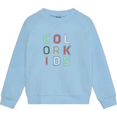Color Kids Детски пуловер Color Kids Kid's Sweat with Logo Print Jumper - Cerulean - размер 104 (EU) (704-5847-0213)