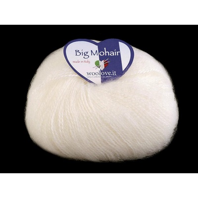 Pletací příze Big Mohair 25 g Varianta: 14 (1) bílá mléčná, Balení: 1 ks 42299/80186/195239
