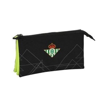 Real Betis Balompié Троен Моливник Real Betis Balompié Черен Верде Лимон 22 x 12 x 3 cm