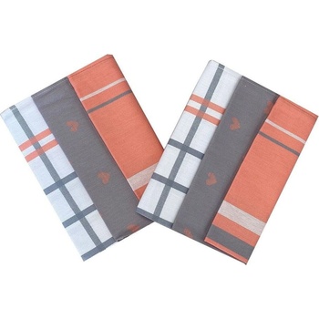 Svitap J.H.J. Srdiečka 50x70 cm 3 ks losos/sivá